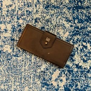 Madewell Black Post Wallet - Embossed SAS